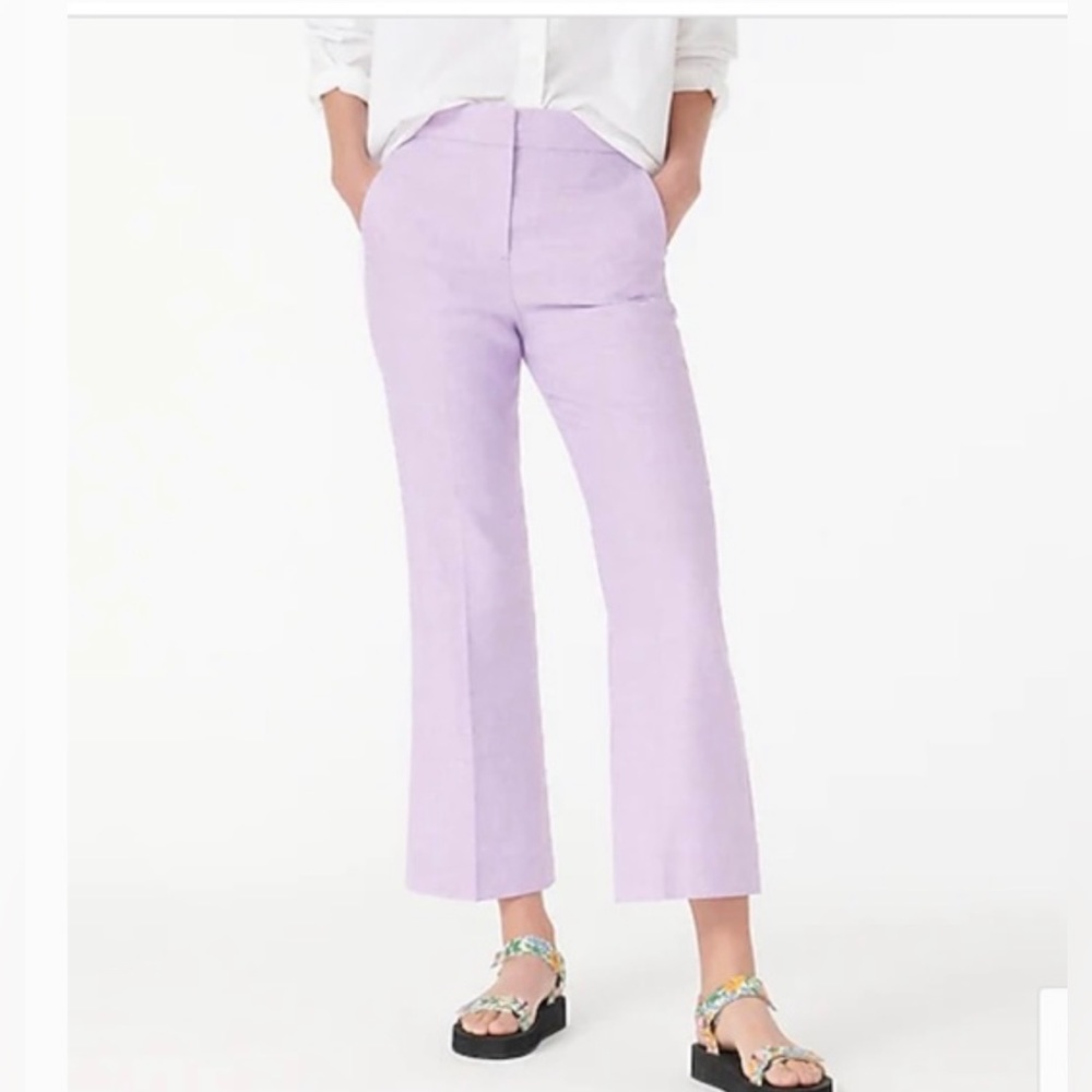 J.Crew Hayden Kickout Crop Pant Size 2 in Stretch Linen